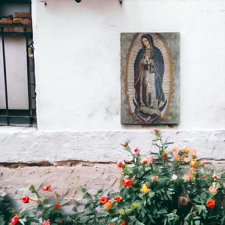 Virgen de Guadalupe Mural 60x90 cm en Azulejo - Tiles 2000