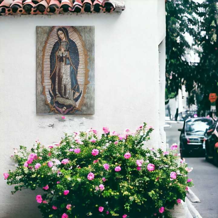 Virgen de Guadalupe Mural 60x90 cm en Azulejo - Tiles 2000