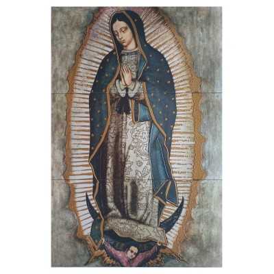 Mural de la Virgen de Guadalupe en Azulejo 60x90 cm Marca Tiles2000