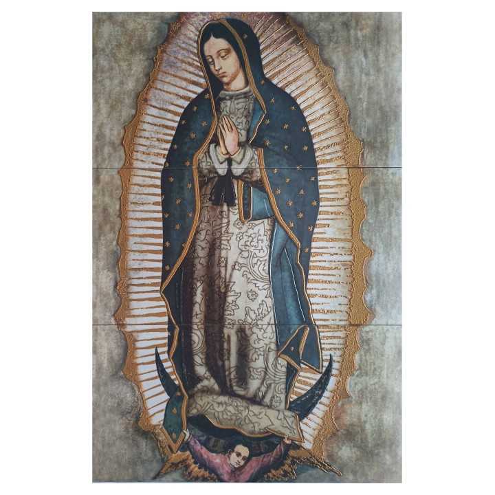 Mural de la Virgen de Guadalupe en Azulejo 60x90 cm Marca Tiles2000