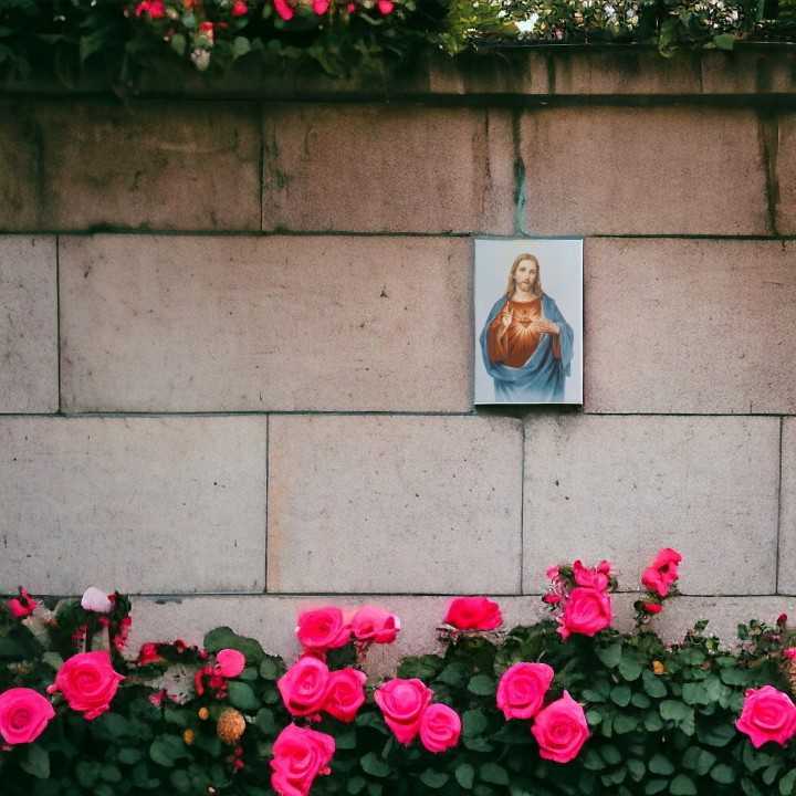 Sagrado Corazón de Jesús Imagen en Azulejo 20x30 cm