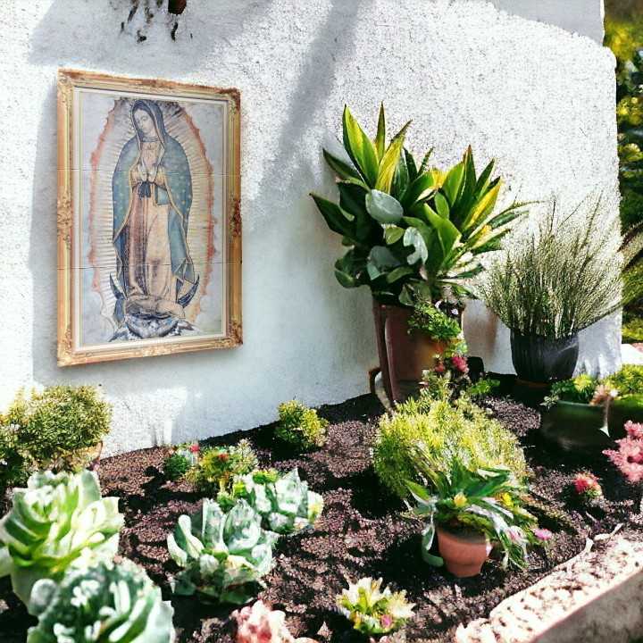 Virgen de Guadalupe Imagen 60x90 cm Mural en azulejos