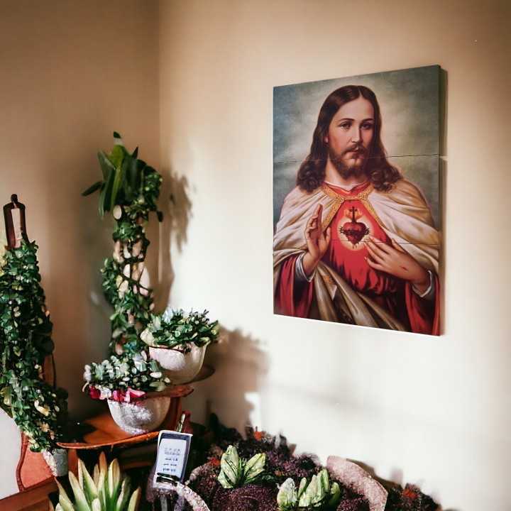 Sagrado Corazón de Jesús Imagen 60x90 cm en azulejo - Tiles 2000