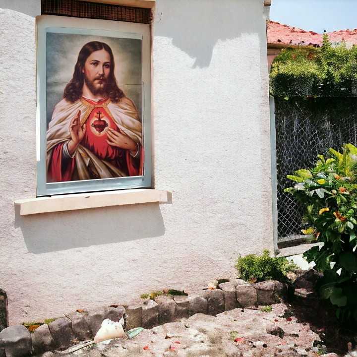 Sagrado Corazón de Jesús Imagen 60x90 cm en azulejo - Tiles 2000