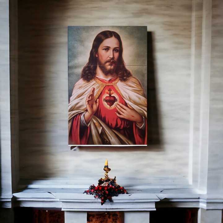 Sagrado Corazón de Jesús Imagen 60x90 cm en azulejo - Tiles 2000