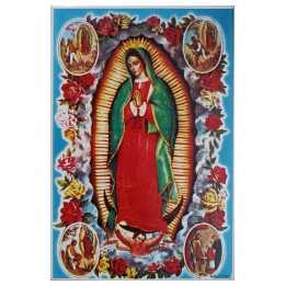 Virgen de Guadalupe con Rosas Imagen en azulejo 20x30 cm - Miraflores