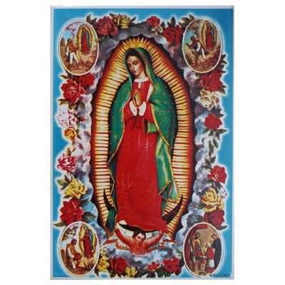 Virgen de Guadalupe con Rosas Imagen en azulejo 20x30 cm - Miraflores