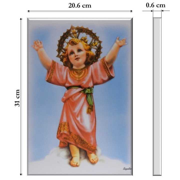 Divino Niño Jesús Imagen en azulejo blanco - Sigalta
