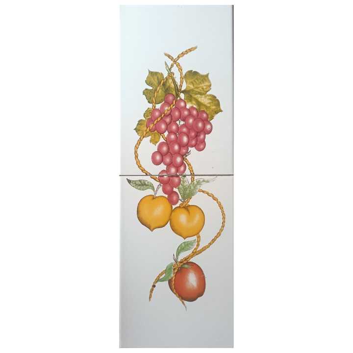 Mural 20x60 cm diseño uva en azulejo
