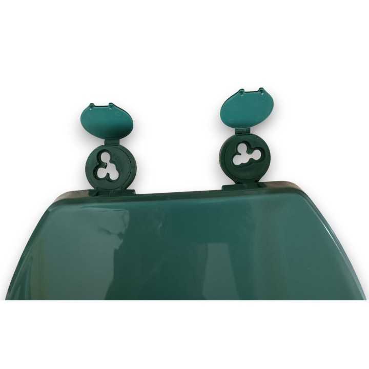 Asiento Sanitario Color Verde Oscuro Bisagras Ajustables