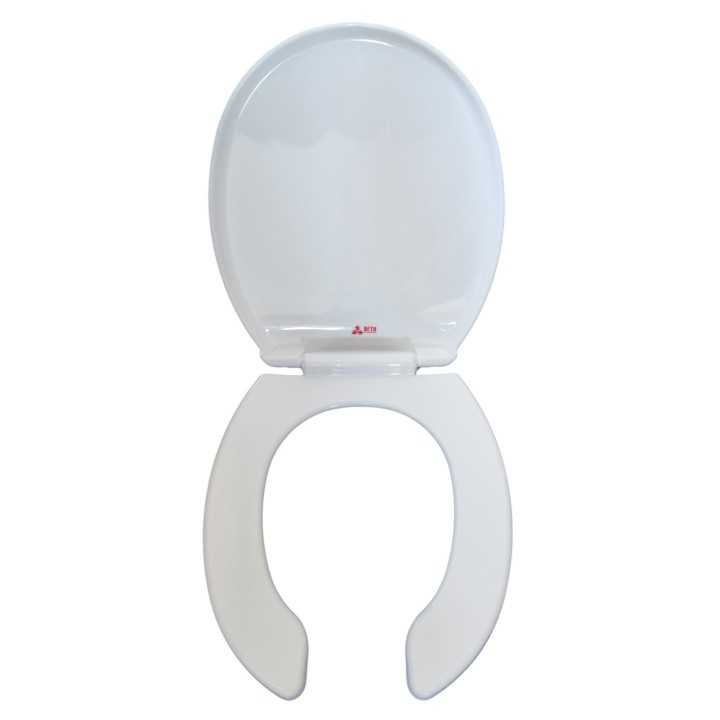 Asiento Sanitario WC Redondo Blanco Bisagras Ajustables Plásticos Beta