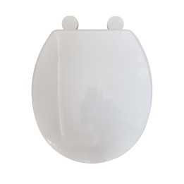 Asiento Sanitario WC Redondo Blanco Bisagras Ajustables Plásticos Beta