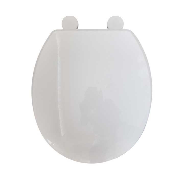 Asiento Sanitario WC Redondo Blanco Bisagras Ajustables Plásticos Beta