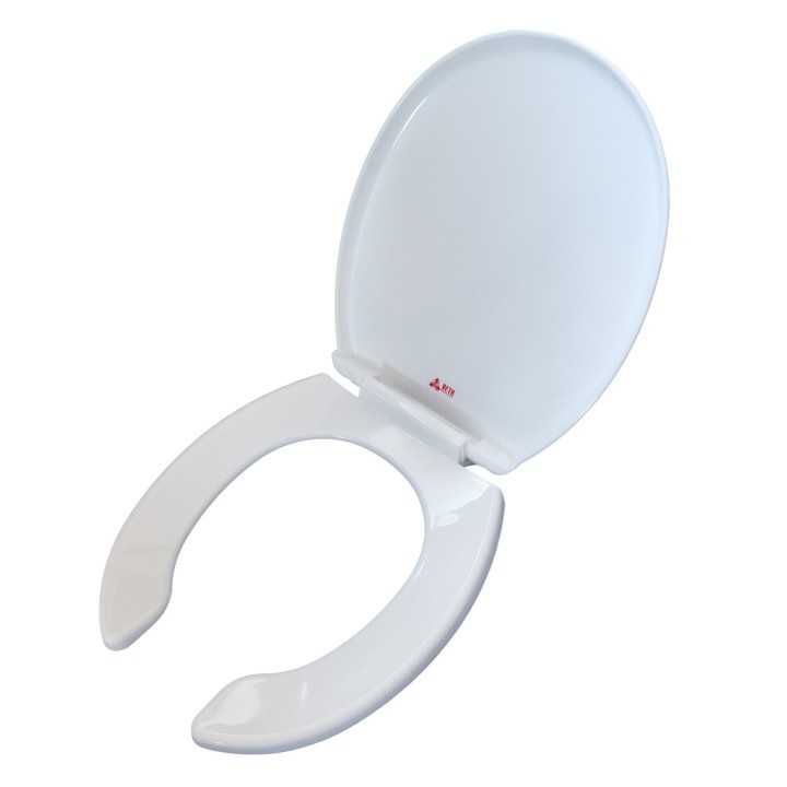 Asiento Sanitario WC Redondo Blanco Bisagras Ajustables Plásticos Beta