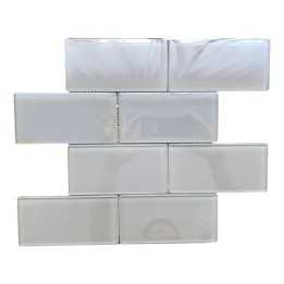 Malla Cenefa decorativa Cooper Blanco 30x30 cm Alcesa