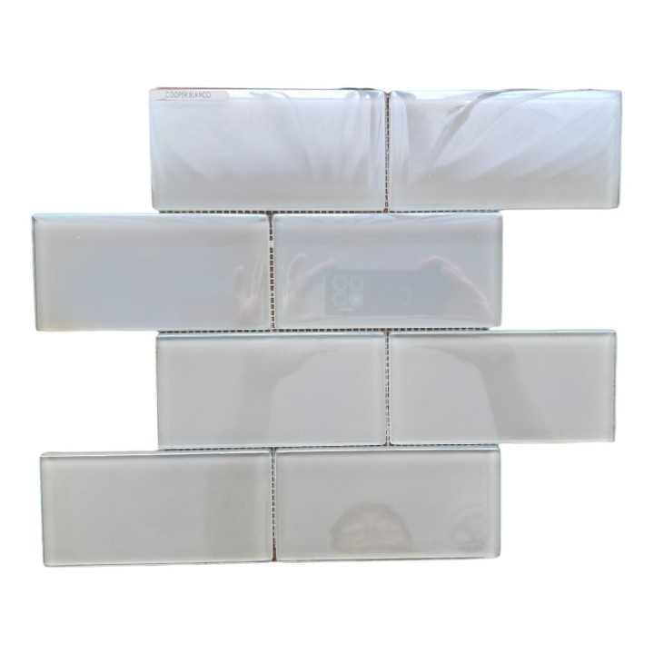 Malla Cenefa decorativa Cooper Blanco 30x30 cm Alcesa