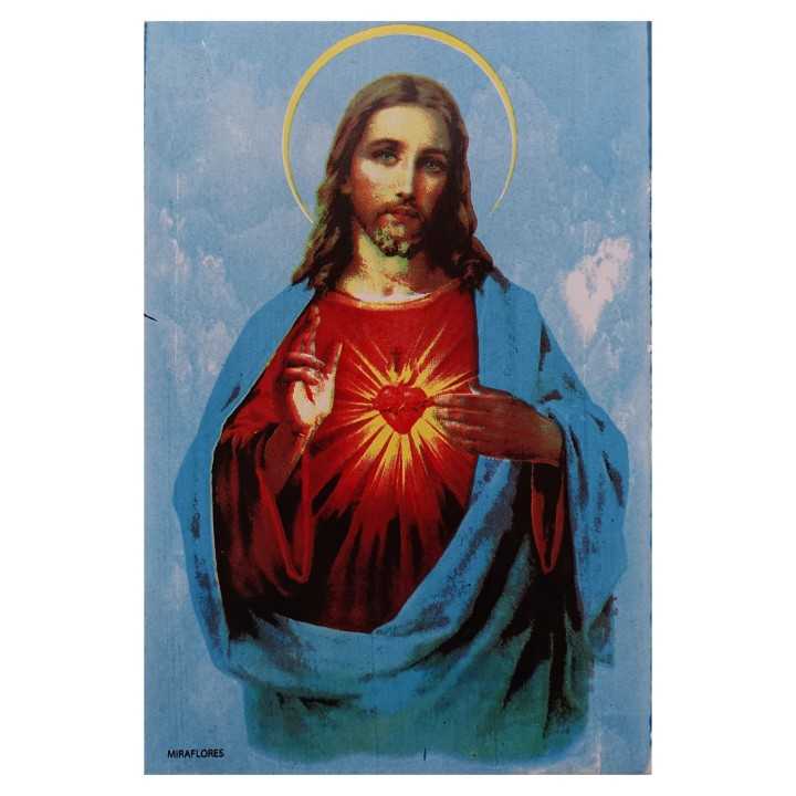 Sagrado Corazón de Jesús Imagen en Azulejo 20x30 cm - Miraflores