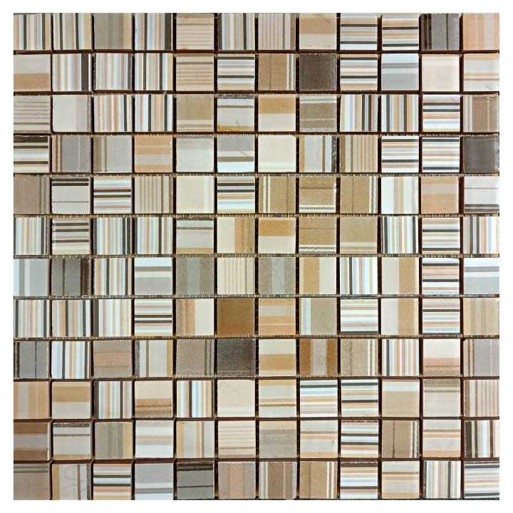 Malla Cerámica Decorativa Odin BEige 30x30cm Alcesa