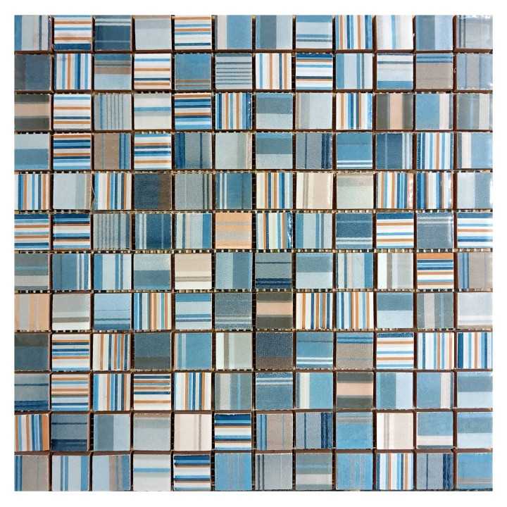 Malla Cerámica Decorativa Odin Azul 30x30cm Alcesa