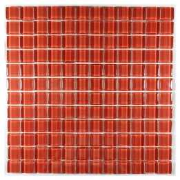 Mosaico de Vidrio Rojo para Decoración de Pared Marca Alcesa