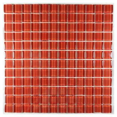 Mosaico de Vidrio Rojo para Decoración de Pared Marca Alcesa