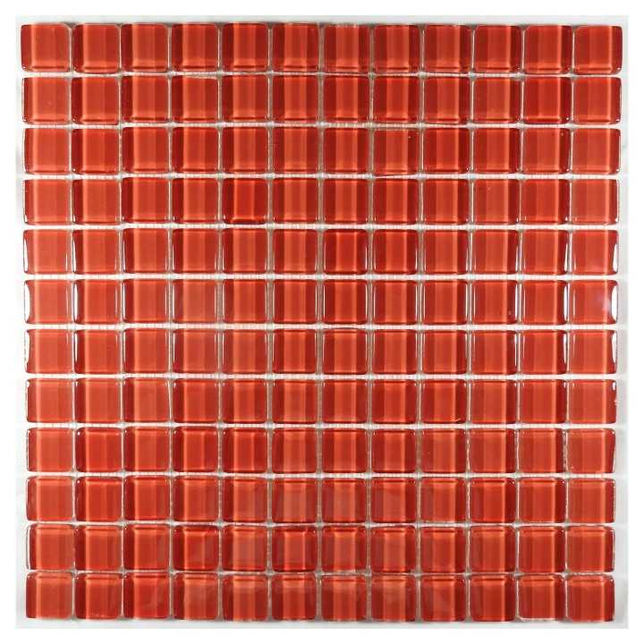 Mosaico de Vidrio Rojo para Decoración de Pared Marca Alcesa