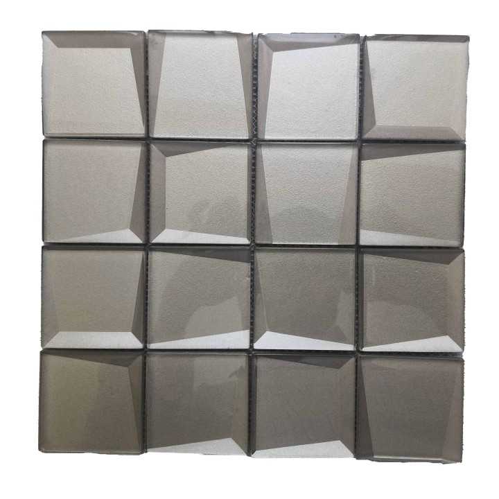 Malla decorativa de vidrio para pared Petac Bronce 30x30 cm
