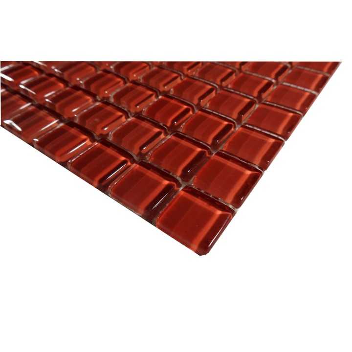Mosaico de Vidrio Rojo para Decoración de Pared Marca Alcesa