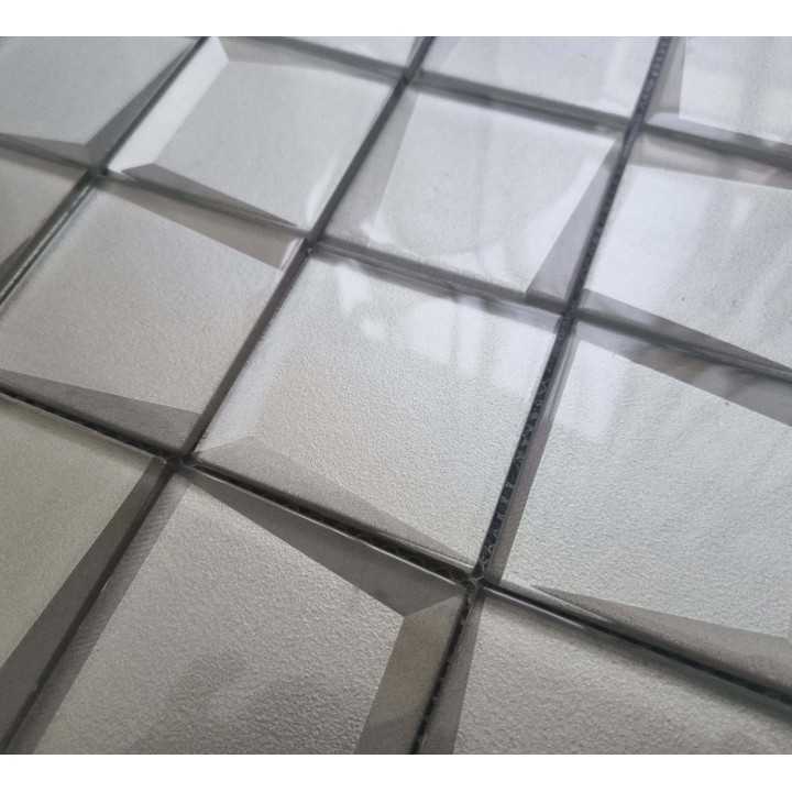 Malla decorativa de vidrio para pared Petac 30x30 cm - Alcesa