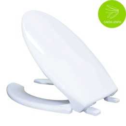 Asiento para Sanitario Perdura Cierre lento Platinum Elongado Blanco