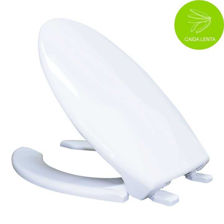 Asiento para Sanitario Perdura Cierre lento Platinum Elongado Blanco