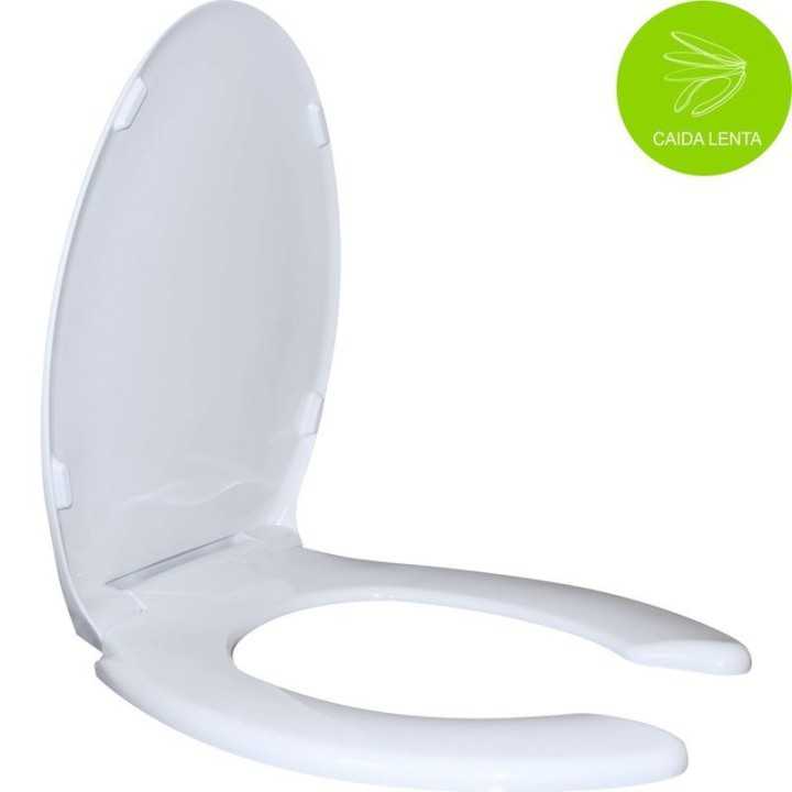 Asiento para Sanitario Perdura Cierre lento Platinum Elongado Blanco