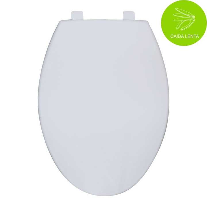 Asiento para Sanitario Perdura Cierre lento Platinum Elongado Blanco