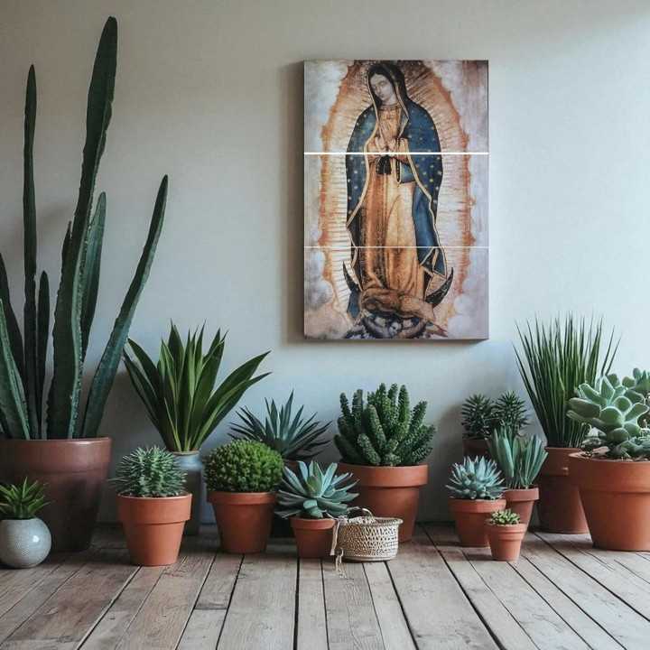 Nuestra Señora de Guadalupe Basílica Mural 60x90 cm Azulejos
