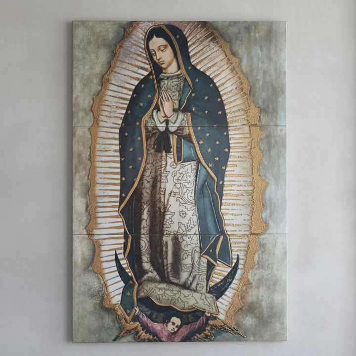 Virgen de Guadalupe Mural 60x90 cm en Azulejo - Tiles 2000