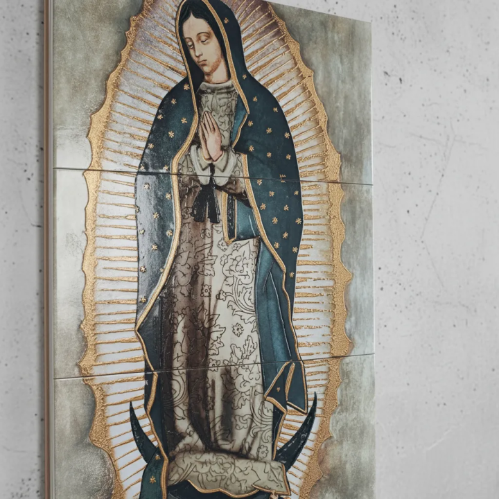 Virgen de Guadalupe Mural 60x90 cm en Azulejo - Tiles 2000