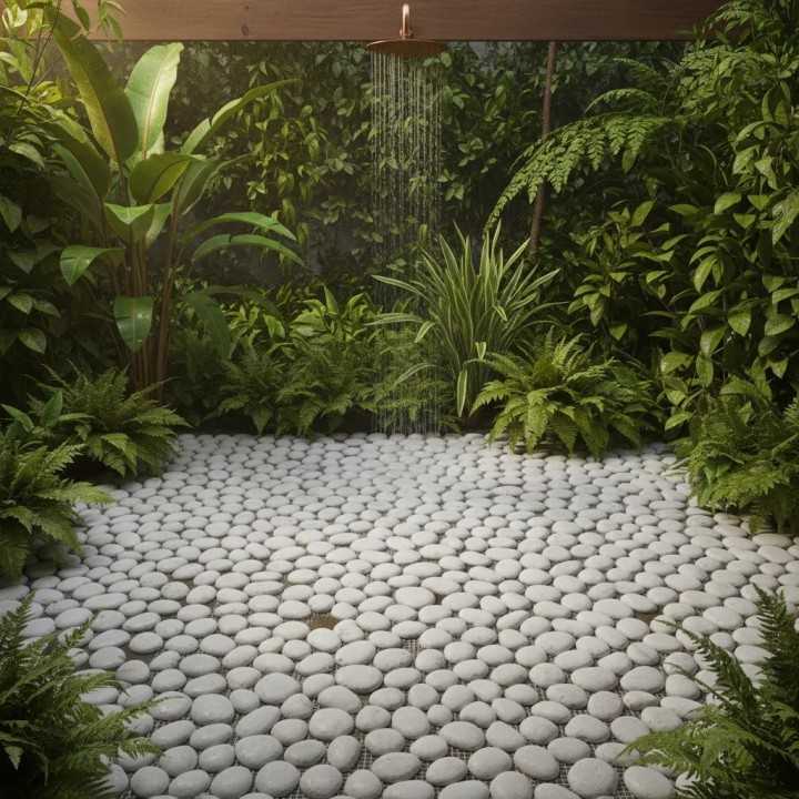 Piedra blanca en malla 29x29 cm para piso o pared