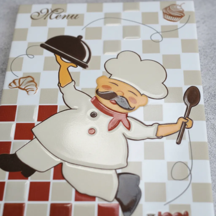 Chefsito Decorado Para Cocina Imagen En Azulejo 20x30cm - Cocemex