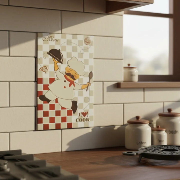 Chefsito Decorado Para Cocina Imagen En Azulejo 20x30cm - Cocemex