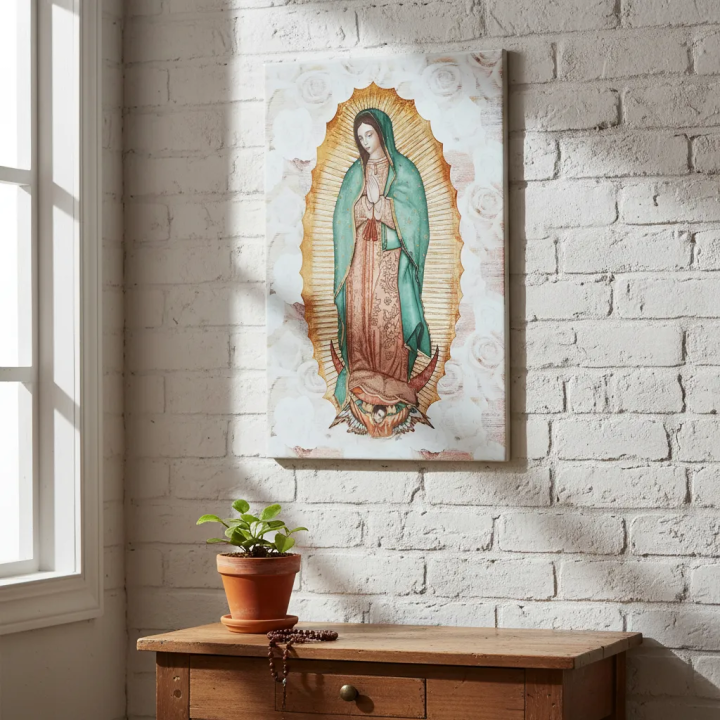 Virgen de Guadalupe Imagen en Azulejo 35x50 cm