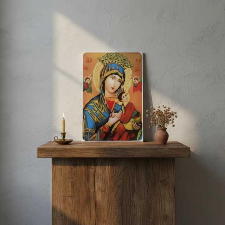 Nuestra Señora del Perpetuo Socorro Cuadro Imagen en Azulejo