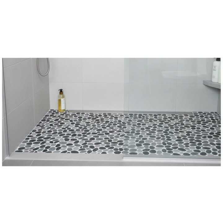 Malla decorativa para piso Diseño Piedras Gris 27x27cm - Alcesa