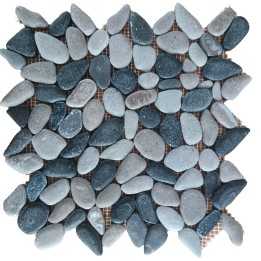 Malla decorativa para piso y pared Diseño Piedras Gris 27x27cm
