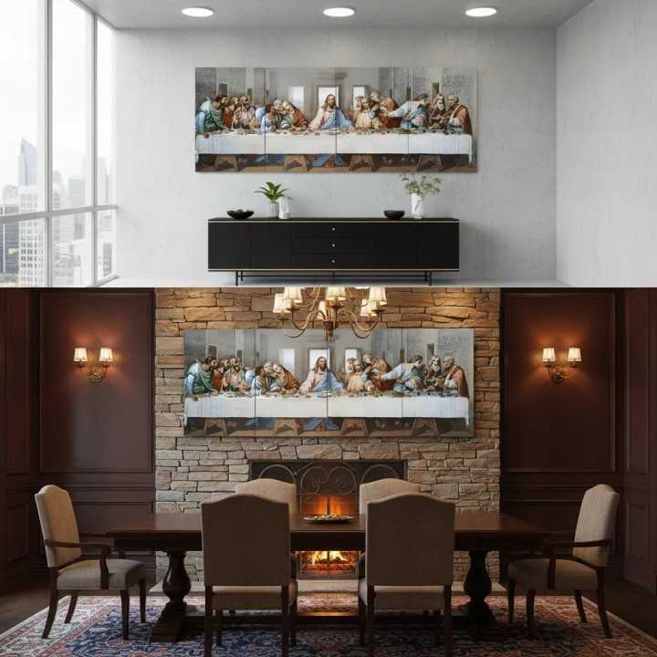 Ultima Cena Imagen 80x30 cm Panorámica en azulejos - Cocemex