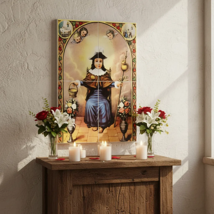 Santo Niño de Atocha Imagen en azulejo Exteriores - Sigalta