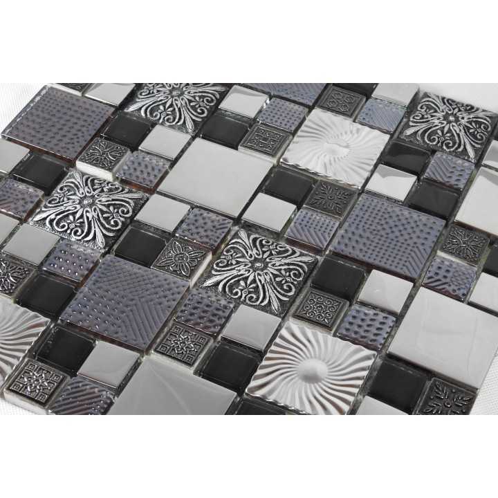 Malla decorativa para pared Metal Vino 30x30 cm - 