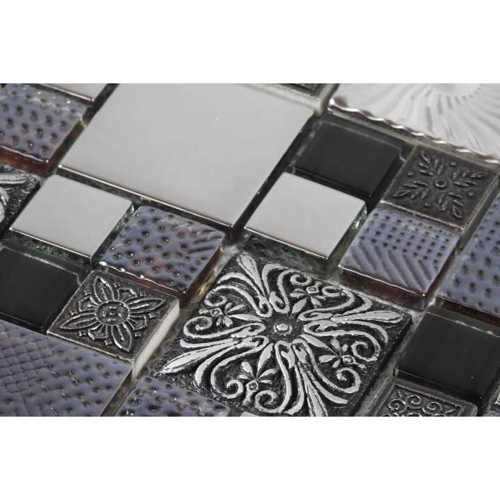 Malla decorativa para pared Metal Vino 30x30 cm - 
