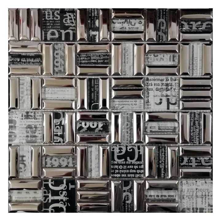 Malla decorativa Metal Cromo 2 formato 30x30 cm - Alcesa