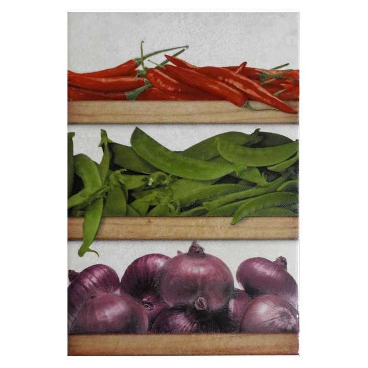 Inserto para cocina Verduras II Azulejo 20x30 cm Alcesa