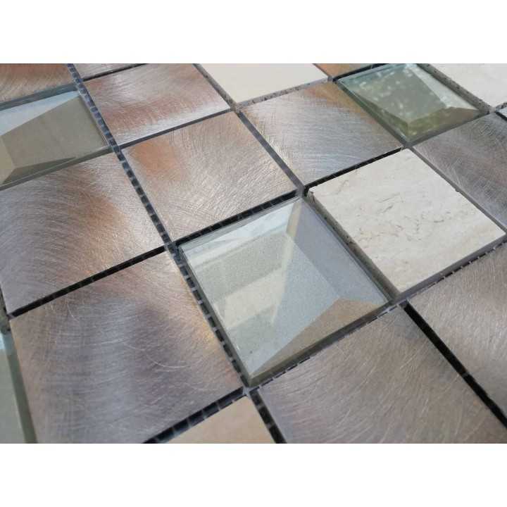 Malla decorativa para Pared Conkal Café 30x30cm Alcesa